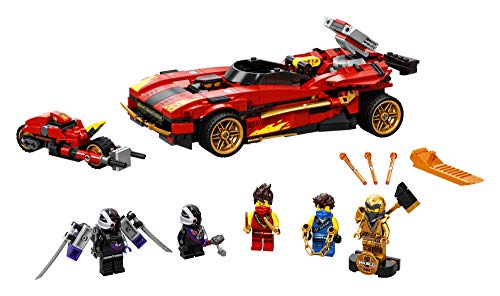 LEGO NINJAGO Legacy X-1 Ninja Charger 71737 Kit de construcción de juguete Ninja con motocicleta y minifiguras coleccionables, nuevo 2021 (599 piezas)