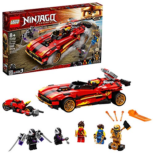 LEGO NINJAGO Legacy X-1 Ninja Charger 71737 Kit de construcción de juguete Ninja con motocicleta y minifiguras coleccionables, nuevo 2021 (599 piezas)