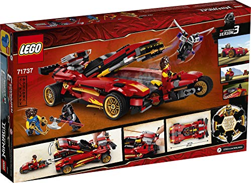 LEGO NINJAGO Legacy X-1 Ninja Charger 71737 Kit de construcción de juguete Ninja con motocicleta y minifiguras coleccionables, nuevo 2021 (599 piezas)