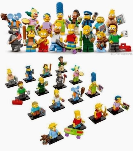 LEGO Simpson Minifigures - Juego completo de 16 minifiguras en mano