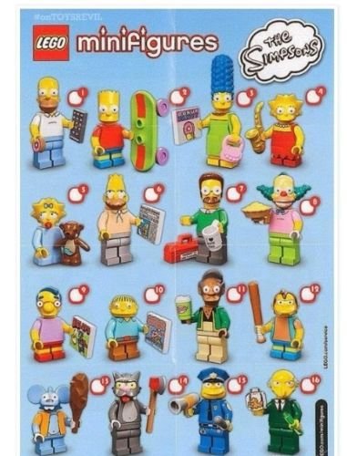 LEGO Simpson Minifigures - Juego completo de 16 minifiguras en mano