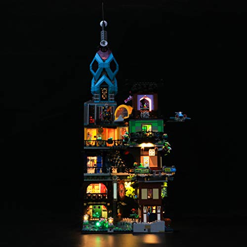 LIGHTAILING Conjunto de Luces (Ninjago Jardines de la Ciudad) Modelo de Construcción de Bloques - Kit de luz LED Compatible con Lego 71741(NO Incluido en el Modelo)