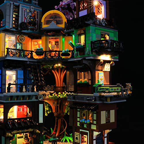 LIGHTAILING Conjunto de Luces (Ninjago Jardines de la Ciudad) Modelo de Construcción de Bloques - Kit de luz LED Compatible con Lego 71741(NO Incluido en el Modelo)