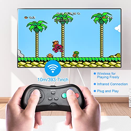 LINGSFIRE Mini Consola de Juegos Retro con 2 Controladores inalámbricos, Salida de TV HDMI 1080P Videoconsola clásica de Juegos incorporada 638 Juegos para Jugadores duales, niños, niñas