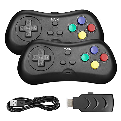 LINGSFIRE Mini Consola de Juegos Retro con 2 Controladores inalámbricos, Salida de TV HDMI 1080P Videoconsola clásica de Juegos incorporada 638 Juegos para Jugadores duales, niños, niñas