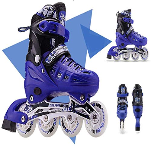 Lloow Patines, Patines para Adultos, Patines, Patinaje Recta, el Sistema Completo para niños, Principiantes Paquete para Hombres y Mujeres,Azul,39_42 Single Flash