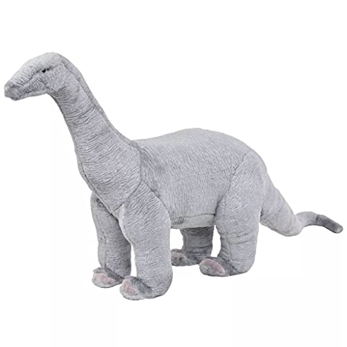 LONGMHKO Dinosaurio Brachiosaurus de Peluche de pie Gris XXL Dimensiones: 138 x 58 cm (Longitud x Altura)