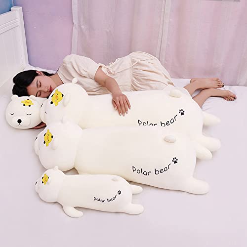 Lulihhhh 40-100cm Creativo Lindo Oso Blanco muñeco de Peluche de Juguete para niñas Regalos Ragdoll muñeca Cama Almohada Grande Blanco 80cm