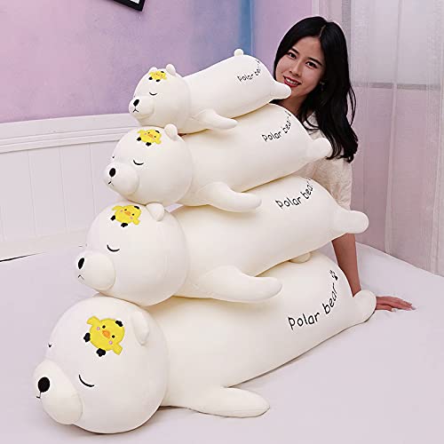 Lulihhhh 40-100cm Creativo Lindo Oso Blanco muñeco de Peluche de Juguete para niñas Regalos Ragdoll muñeca Cama Almohada Grande Blanco 80cm