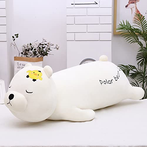 Lulihhhh 40-100cm Creativo Lindo Oso Blanco muñeco de Peluche de Juguete para niñas Regalos Ragdoll muñeca Cama Almohada Grande Blanco 80cm