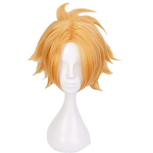 LZT Corto Dorado Rubio Anime Cosplay Peluca para My Hero Academia Denki Kaminari peluca sint¡§?tica con casquillo de peluca gratis