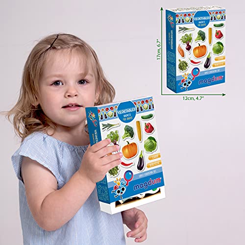 magdum Imanes Nevera niños Granja+Zoo+Frutas+Verduras - 85 Grandes imanes Bebes - Montessori Bebe - Animales de Juguete - Juguetes Bebes - Juegos educativos niños - Nevera Juguete - Iman de Nevera