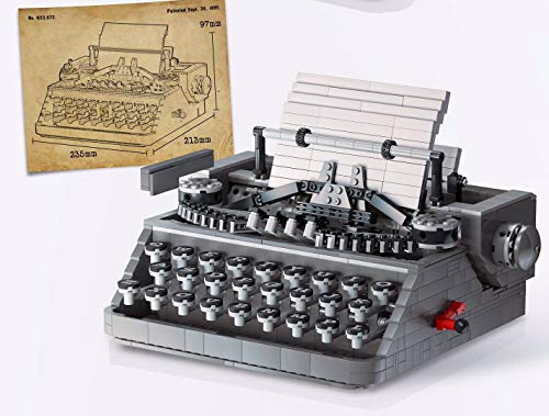 Maquina de escritura manual clásica, 1503 piezas, vintage, mecánica, bloques de construcción, bloques de construcción DIY MOC, modelo coleccionable, juguete de construcción compatible con Lego