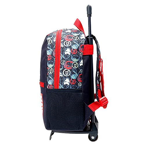 Marvel Los Vengadores Avengers Team Mochila con Carro Azul 25x32x12 cms Poliéster 9,6L