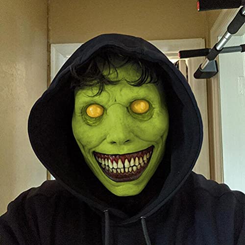 Máscara terrorífica de demonio sonriente para Halloween, máscara de terror para cosplay, disfraz de cosplay con vendaje