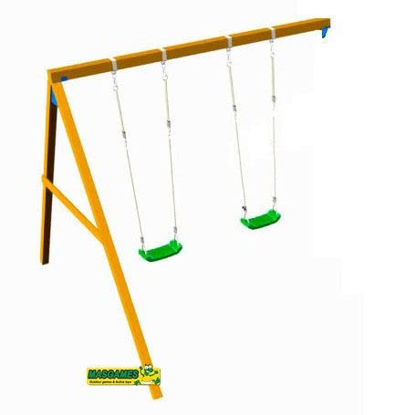 MASGAMES Columpio Doble Apoyado para Parque Infantil de 120 cm MA700150