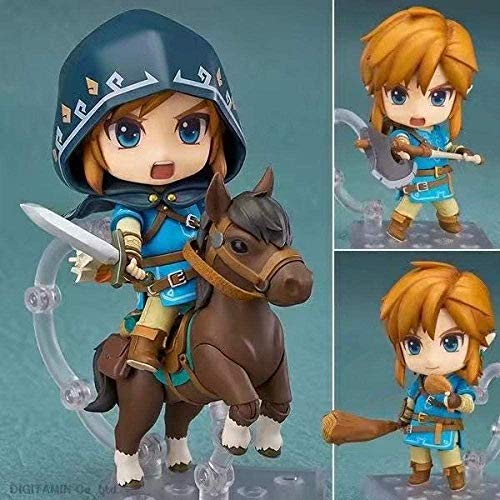 Mdcgok Personajes de Anime Modelo Zelda Montando Breath of The Wild Link Figura de acción Juguetes estatuilla colección muñeca 10cm