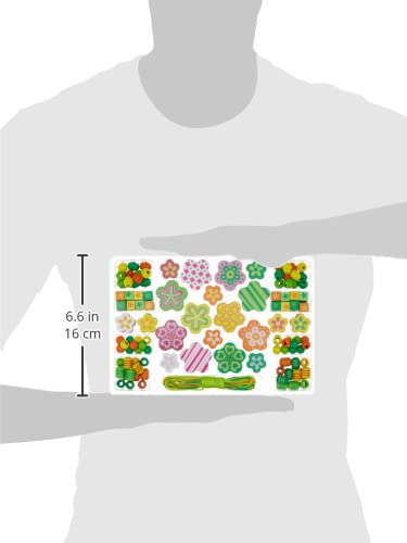 Melissa & Doug - Flores abundantes, Juego de Cuentas de Madera (14178)