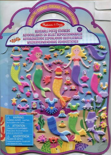 Melissa & Doug- Mermaid Juego con Pegatines Reutilizables, Multicolor (19413)