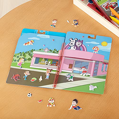 Melissa & Doug, PAW Patrol, Adesivi Morbidi Adventure Bay, 31 adesivi riutilizzabili