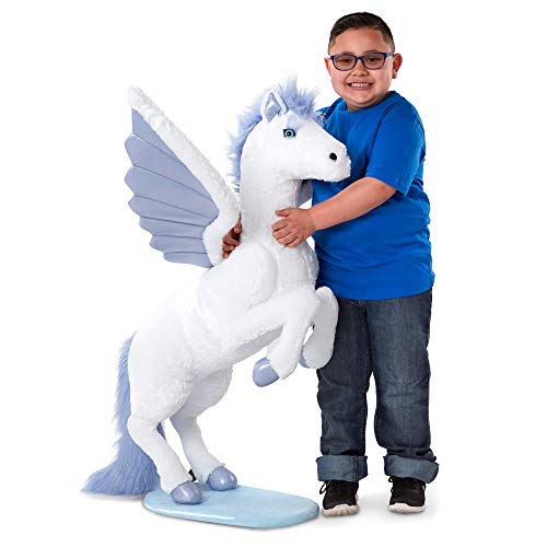 Melissa & Doug Peluche Pegaso|Animales de peluche para niños| Peluche suave y gigante|3+ anni