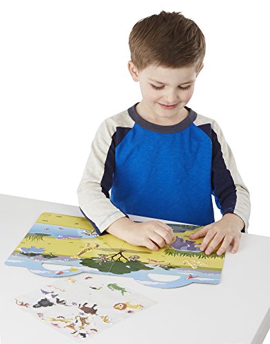 Melissa & Doug- Safari Juego con Pegatines Reutilizables, Multicolor (19106)