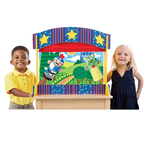 Melissa & Doug- Tabletop Puppet Theater Teatro de Títeres, Multicolor (12536)