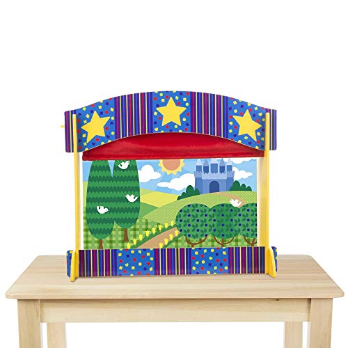 Melissa & Doug- Tabletop Puppet Theater Teatro de Títeres, Multicolor (12536)