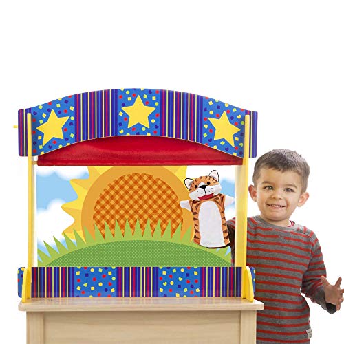 Melissa & Doug- Tabletop Puppet Theater Teatro de Títeres, Multicolor (12536)