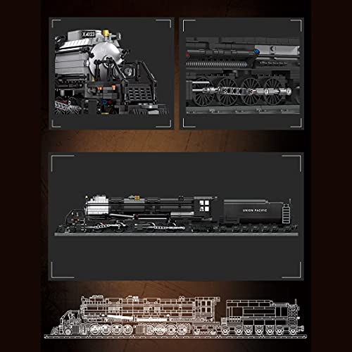 MERK Technic Big Boy Locomotora Modelo Kit de 1608 piezas de tren de vapor para niños adultos, compatible con LEGO Technic