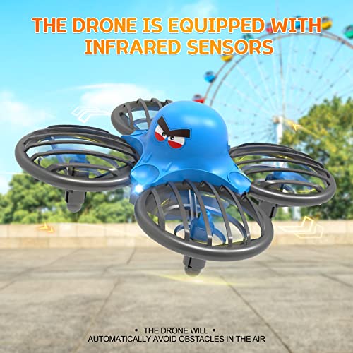 Mini Drone para Niños Control de Detección de Gestos 360 ° Flip LED Luz Altitud Control RC Quadcopter