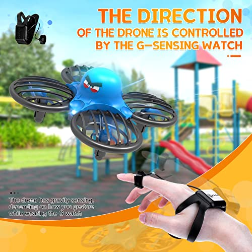 Mini Drone para Niños Control de Detección de Gestos 360 ° Flip LED Luz Altitud Control RC Quadcopter