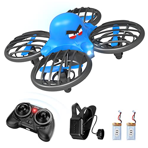 Mini Drone para Niños Control de Detección de Gestos 360 ° Flip LED Luz Altitud Control RC Quadcopter