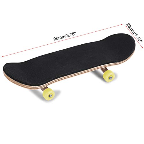 Mini patinetas para Dedos de Madera de Arce + Ruedas de Repuesto de aleación, diapasón con Caja Que Reduce la presión y Herramientas para niños como Regalo(4#)