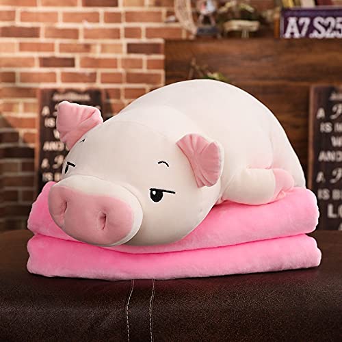 MKZHANG 40-75cm Squishy Pig Muñeco de Peluche Acostado Peluche Piggy Toy Animal ie Calentador de Manos Almohada Manta Niños Bebé Regalo reconfortante 50cmdoll whiteopeneyes