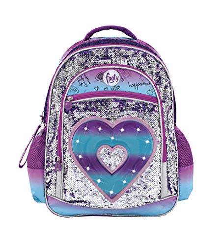 Mochila Grande Malva | Línea Corazon | Mochilas Infantiles para el Colegio | para Niñas Modernas | Mochila con Corazón