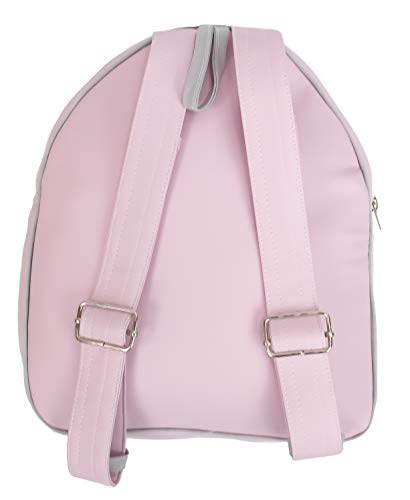 Mochila infantil de Polipiel - Mochila Personalizable para Bebé - Modelo Sydney - Color Rosa + Gris - Medidas 28 x 24 x 11 cm - Personalizar Regalos - Handmade - Hecho en España - Nenel