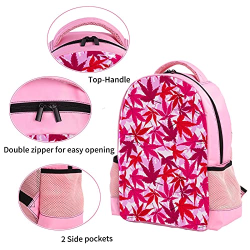 Mochila infantil para niños, linda mochila de verano rosa con frutas y fresas para niños y niñas, mochila ligera