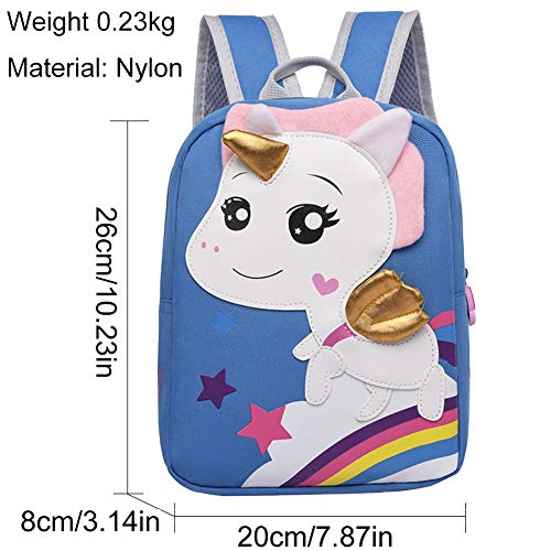 Mochila Niña, Ksopsdey Mochila Unicornio Niña Infantil 4-6 Años para Escolar Ajustar Carpeta A4 con Bolsillos Laterales y Correa en Pecho