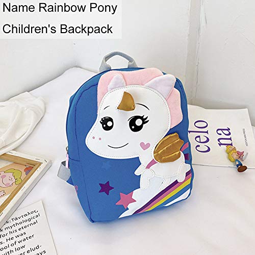 Mochila Niña, Ksopsdey Mochila Unicornio Niña Infantil 4-6 Años para Escolar Ajustar Carpeta A4 con Bolsillos Laterales y Correa en Pecho