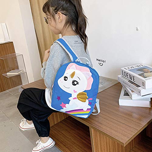 Mochila Niña, Ksopsdey Mochila Unicornio Niña Infantil 4-6 Años para Escolar Ajustar Carpeta A4 con Bolsillos Laterales y Correa en Pecho