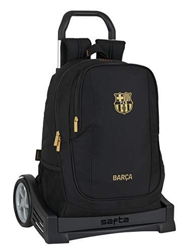 Mochila Safta Espalda Ergonómica con Carro Safta Evolution de F.C. Barcelona 2ª Equip. 20/21, negro, 320x160x440mm