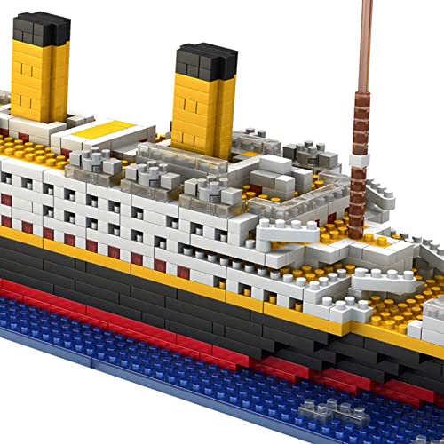 Modelo De Barco Titanic Juego De Bloques De Construcción De 1860 Piezas Regalos para Niños Juguetes Educativos Compatible con Lego Technic Barco De Simulación De Crucero