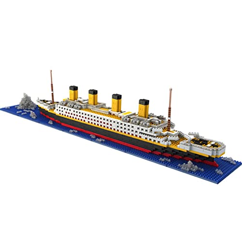 Modelo De Barco Titanic Juego De Bloques De Construcción De 1860 Piezas Regalos para Niños Juguetes Educativos Compatible con Lego Technic Barco De Simulación De Crucero