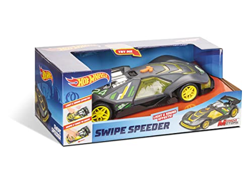 Mondo-51222 Mondo Motors-Hot Wheels Speed Swipe Cyber Speeder-Macchina a Frizione per Bambini-luci e suoni-51222, Multicolore, 51222