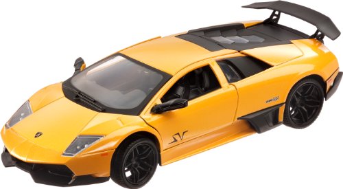 Mondo Motors - Coche de Juguete, Escala 1:24, Modelo Lamborghini Murciélago LP 670 SV, Color Amarillo (51150)