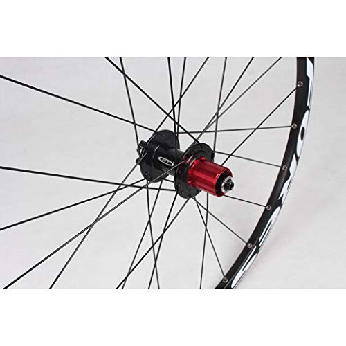 Montaña Ruedas De Bicicleta, 26 Pulgadas MTB Ciclismo Wheels Freno De Disco 11 Velocidad Rodamientos Sellados Bicicleta Hibrida Turismo Deportes (Color : A, Size : 26inch)