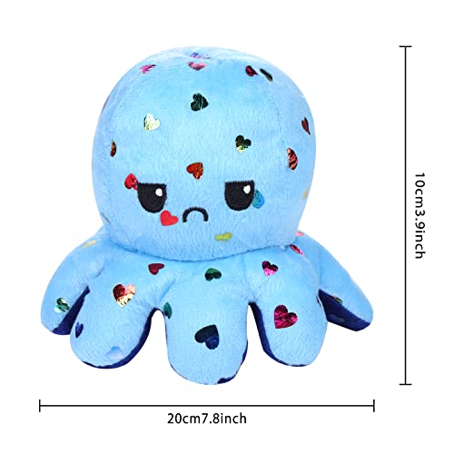 Mood Octopus Octupus - Peluche de pulpo de peluche, diseño de pulpo, color azul oscuro y claro