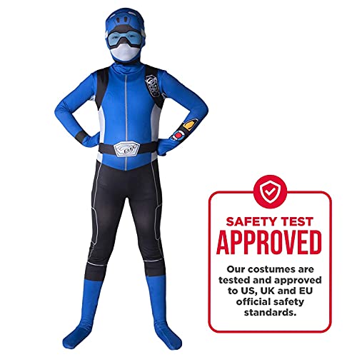 Morphsuits Disfraz Power Ranger Niño Azul Beast Morpher, Disfraz Superhéroe Niño Disponible En Talla L