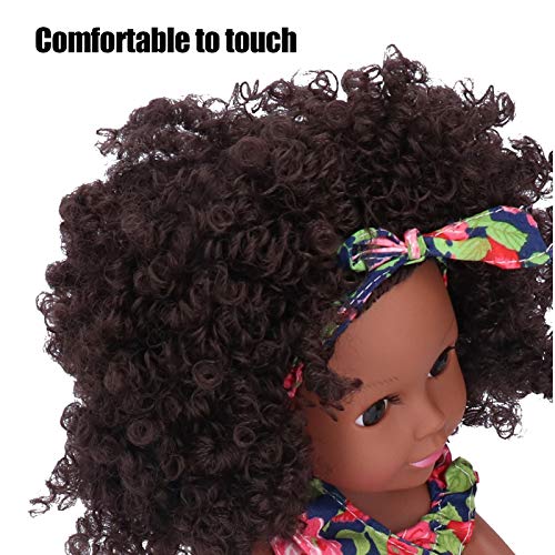 Muñeca Reborn de 35 cm, Exquisita muñeca Negra Africana para niños realistas Linda muñeca Afro Juguete para niñoS Juego de Roles Regalo muñecas de Cuerpo Completo para niños Regalo(Q14-155)